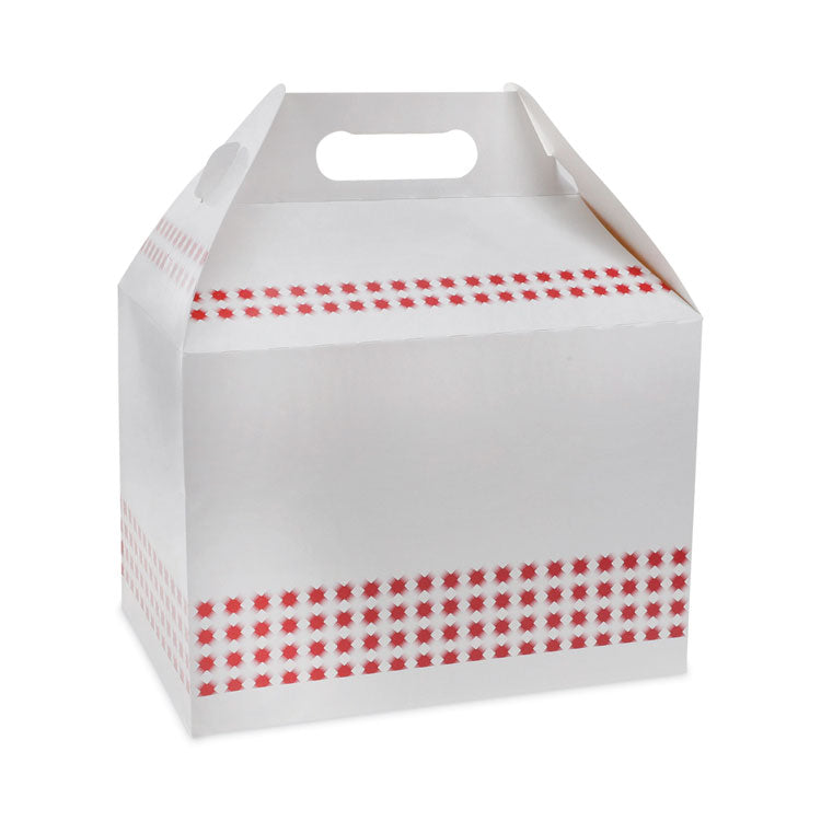 Pactiv Evergreen - Paperboard Barn Box with Handle, 9 x 5 x 4.5, Basketweave, Paper, 150/Carton