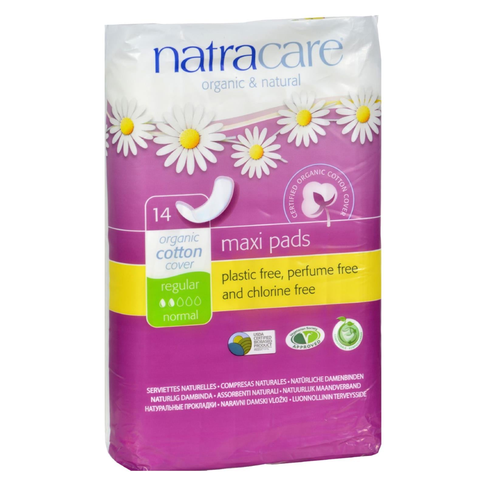 Natracare Natural Maxi Pads Regular - 14 Pack