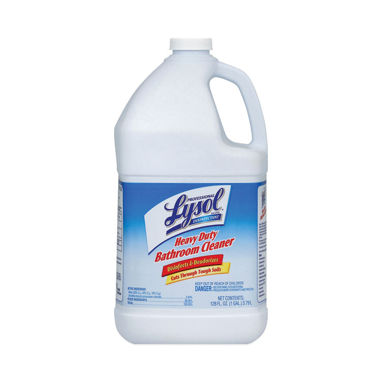 Professional LYSOL Brand - Disinfectant Heavy-Duty Bathroom Cleaner Concentrate, 1 gal Bottle, 4/Carton