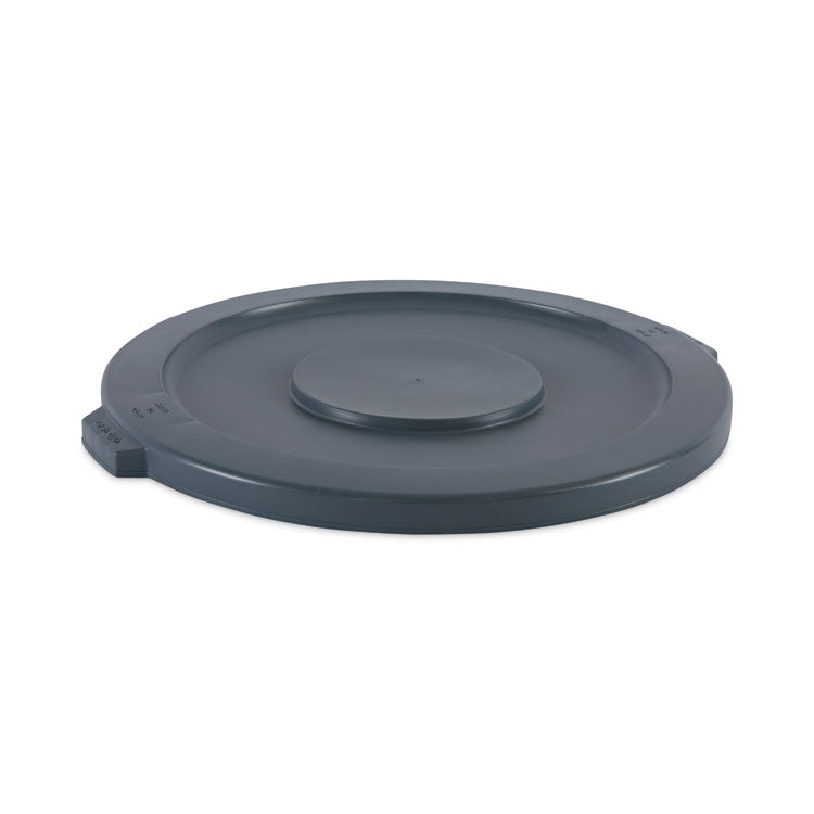 Boardwalk - Lids for 32 gal Waste Receptacle, Flat-Top, Round, Plastic, Gray