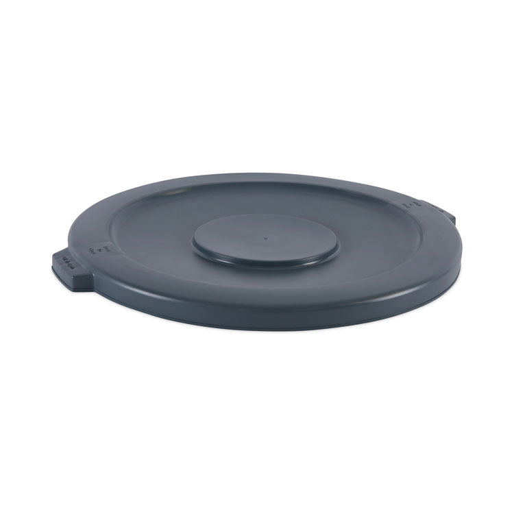 Boardwalk - Lids for 44 gal Waste Receptacles, Flat-Top, Round, Plastic Gray