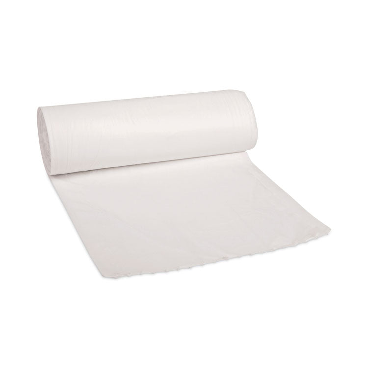 Boardwalk - Low Density Repro Can Liners, 55 gal, 0.63 mil, 38" x 58", White, 10 Bags/Roll, 10 Rolls/Carton