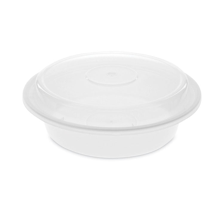 Pactiv Evergreen - Newspring VERSAtainer Microwavable Containers,  24 oz, 7 x 7 x 2.38, White/Clear, Plastic, 150/Carton