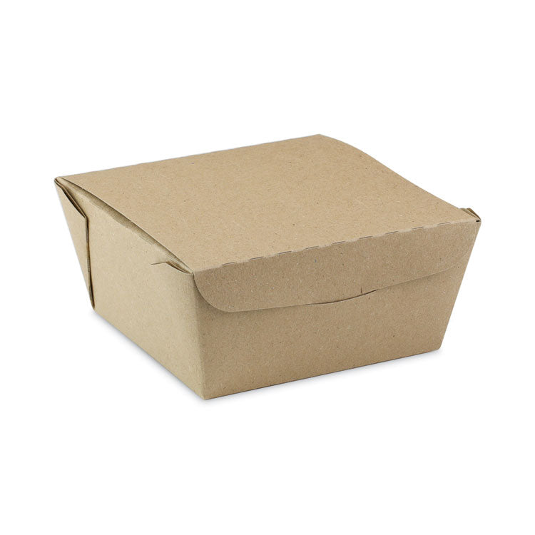 Pactiv Evergreen - EarthChoice OneBox Paper Box, 37 oz, 4.5 x 4.5 x 2.5, Kraft, 312/Carton