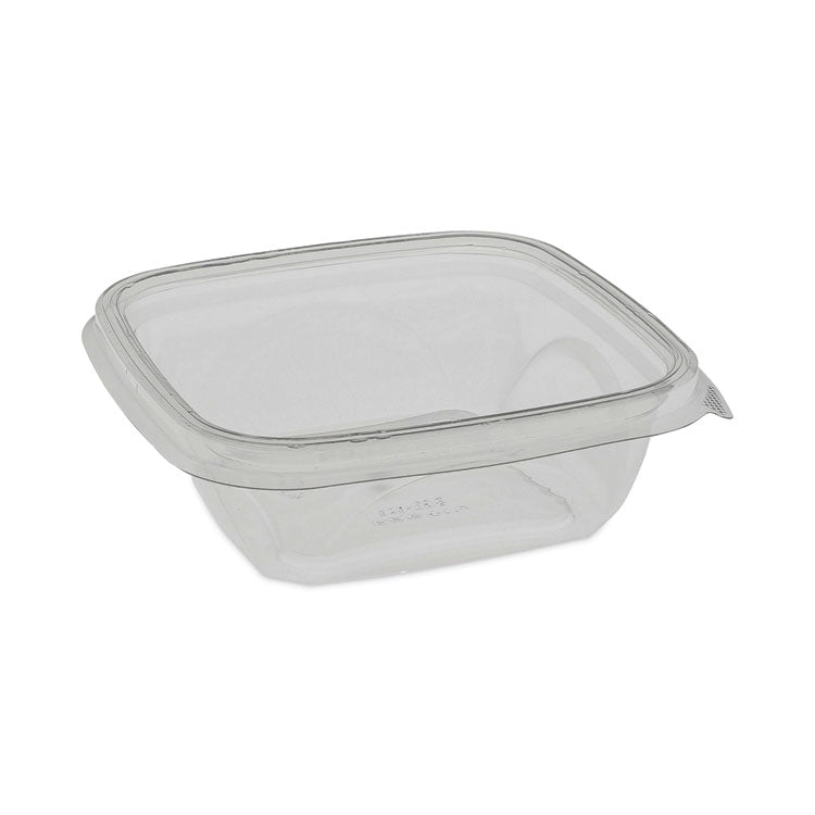 Pactiv Evergreen - EarthChoice Square Recycled Bowl, 12 oz, 5 x 5 x 1.63, Clear, Plastic, 504/Carton