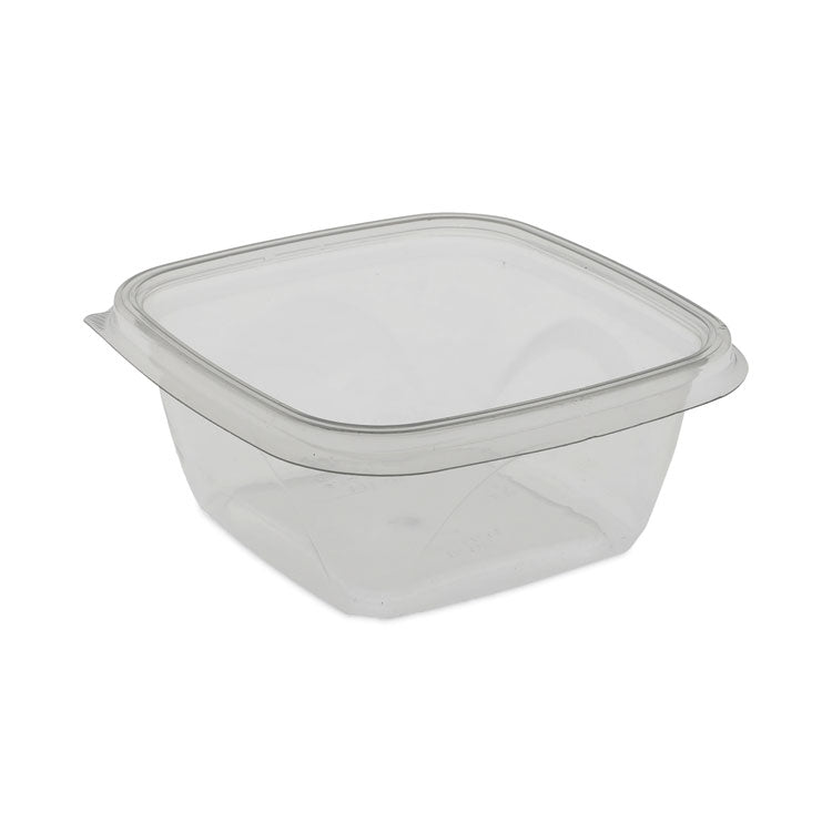 Pactiv Evergreen - EarthChoice Square Recycled Bowl, 16 oz, 5 x 5 x 1.75, Clear, Plastic, 504/Carton