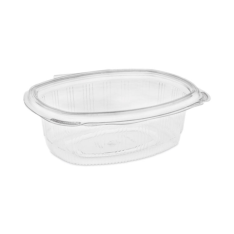 Pactiv Evergreen - EarthChoice Recycled PET Hinged Container, 24 oz, 7.38 x 5.88 x 2.38, Clear, Plastic, 280/Carton