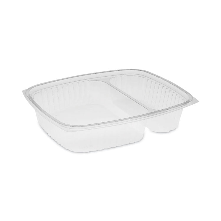 Pactiv Evergreen - Showcase Deli Container, Base Only, 2-Compartment, 10 oz; 23 oz, 9 x 7.4 x 1.5, Clear, Plastic, 220/Carton