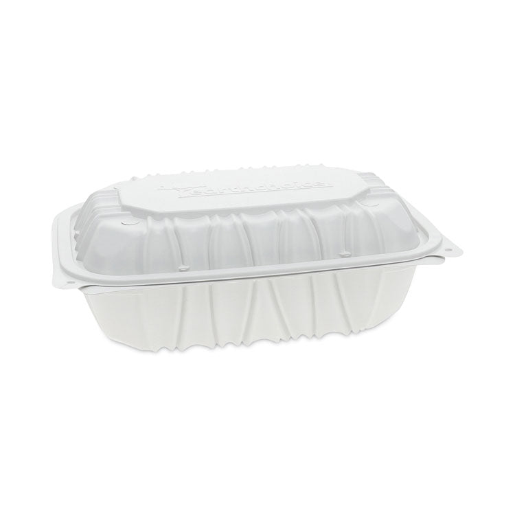 Pactiv Evergreen - EarthChoice Vented Microwavable MFPP Hinged Lid Container, 9 x 6 x 3.1, White, Plastic, 170/Carton