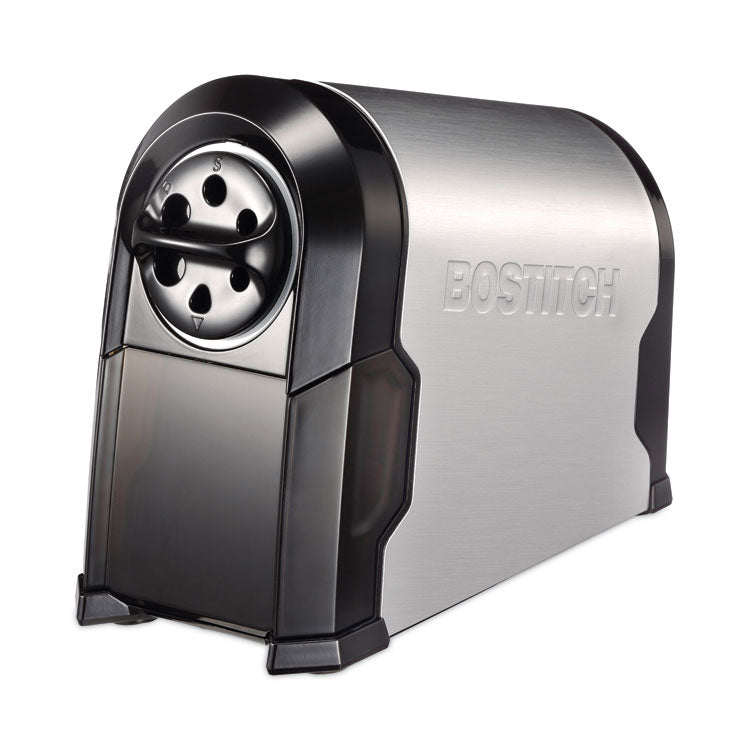 Bostitch - Super Pro Glow Commercial Electric Pencil Sharpener, AC-Powered, 6.13 x 10.63 x 9, Black/Silver