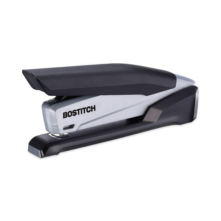 Bostitch - InPower Spring-Powered Desktop Stapler with Antimicrobial Protection, 20-Sheet Capacity, Black/Gray