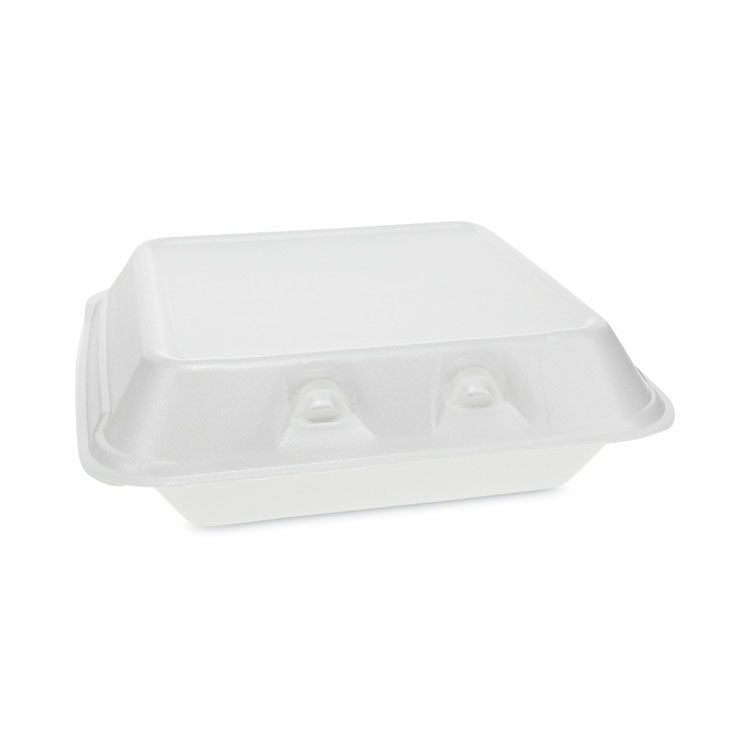 Pactiv Evergreen - SmartLock Foam Hinged Lid Container, Small, 7.5 x 8 x 2.63, White, 150/Carton