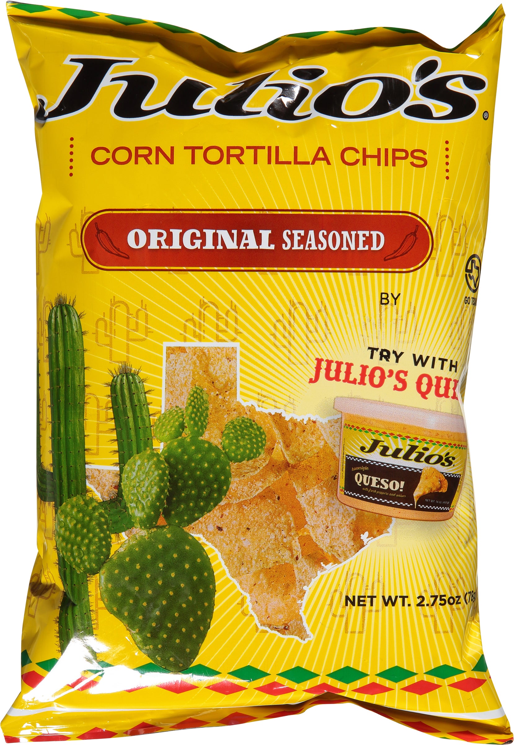 Julio's Original Seasoned Corn Tortilla Chips 2.75 oz - Case of 10