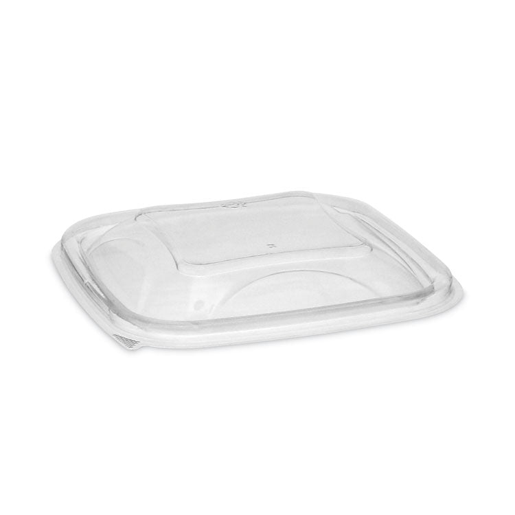 Pactiv Evergreen - EarthChoice Recycled PET Container Lid, For 8/12/16 oz Container Bases, 5.5 x 5.5 x 0.38, Clear, Plastic, 504/Carton