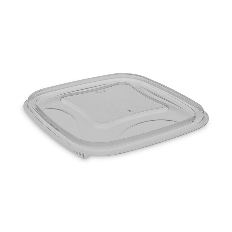 Pactiv Evergreen - EarthChoice Square Recycled Bowl Flat Lid, 5.5 x 5.5 x 0.75, Clear, Plastic, 504/Carton