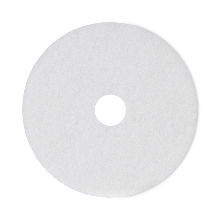 Boardwalk - Polishing Floor Pads, 18" Diameter, White, 5/Carton