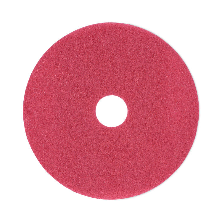 Boardwalk - Buffing Floor Pads, 18" Diameter, Red, 5/Carton