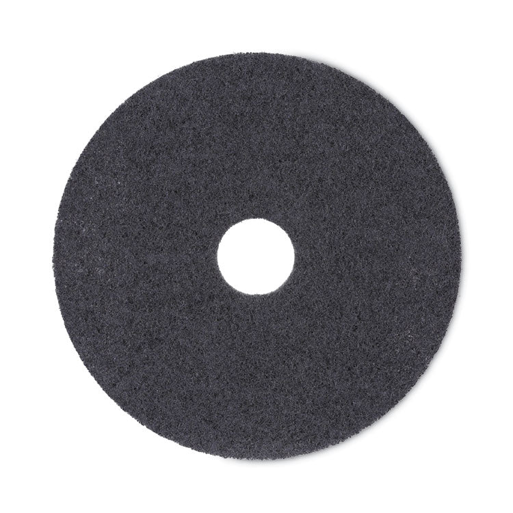 Boardwalk - High Performance Stripping Floor Pads, 17" Diameter, Black, 5/Carton