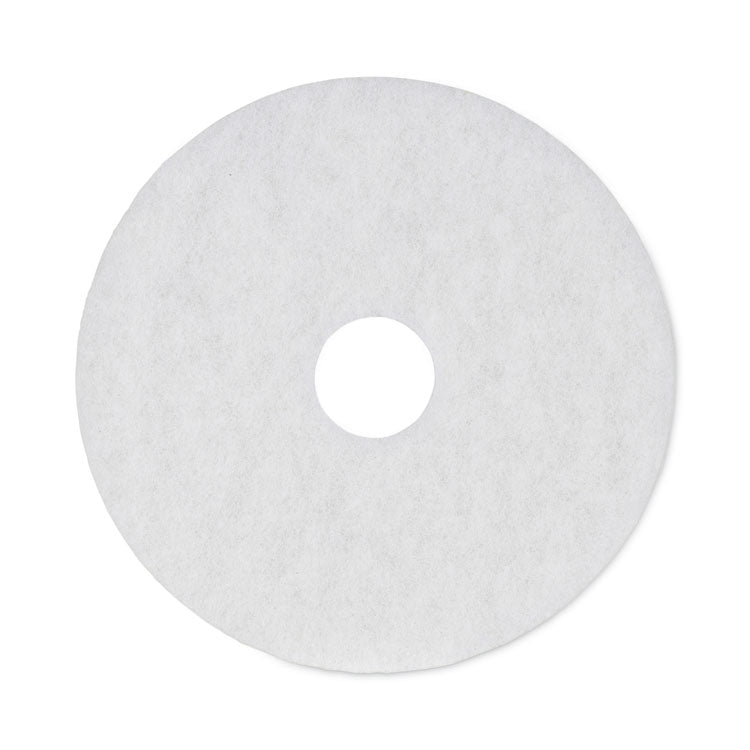 Boardwalk - Polishing Floor Pads, 16" Diameter, White, 5/Carton