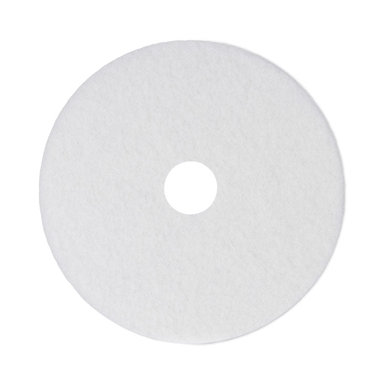 Boardwalk - Polishing Floor Pads, 14" Diameter, White, 5/Carton