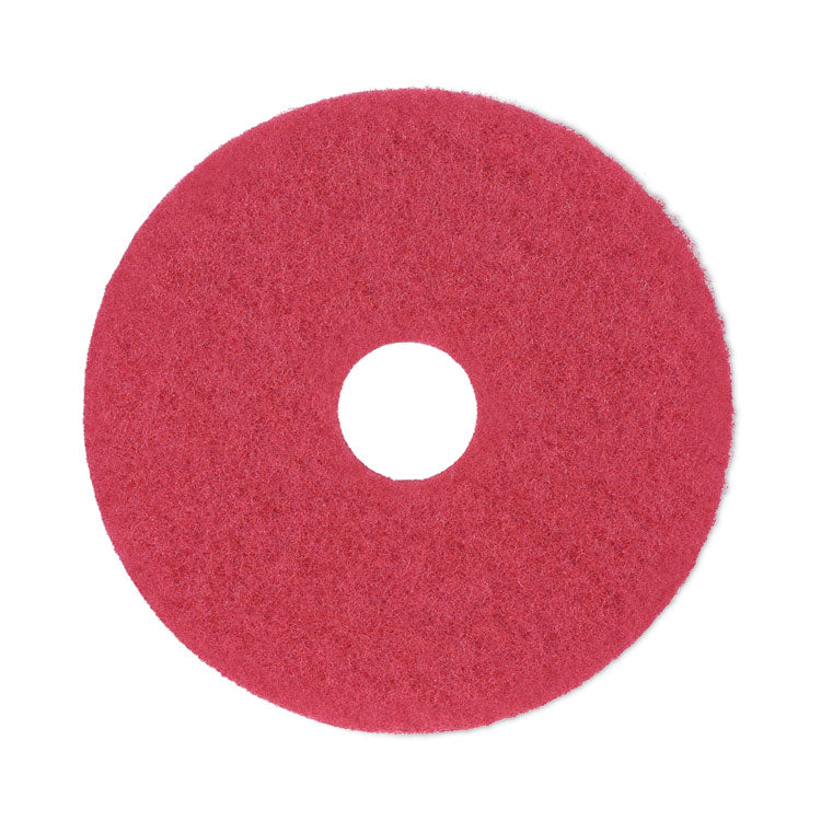 Boardwalk - Buffing Floor Pads, 14" Diameter, Red, 5/Carton