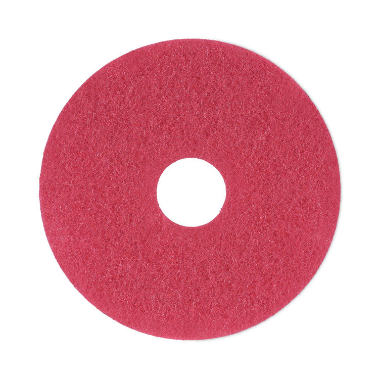 Boardwalk - Buffing Floor Pads, 13" Diameter, Red, 5/Carton