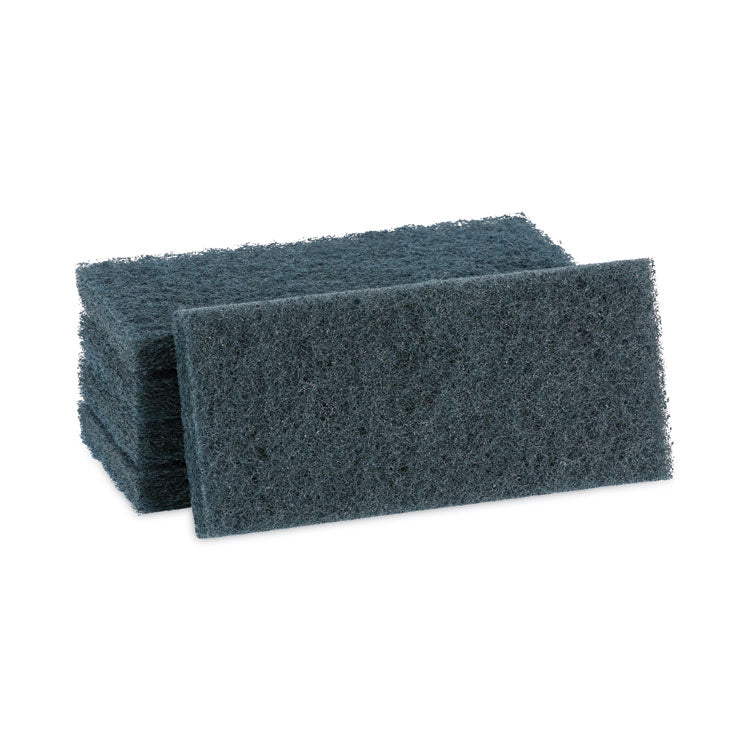 Boardwalk - Medium-Duty Scour Pad, 10 x 4.63, Blue, 20/Carton