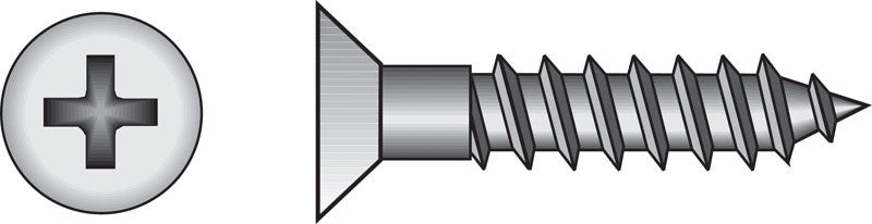 HILLMAN - Hillman No. 12 X 2-1/2 in. L Phillips Wood Screws 100 pk