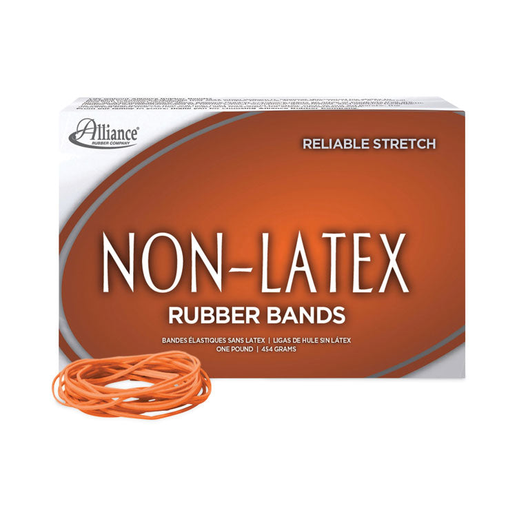 Alliance - Non-Latex Rubber Bands, Size 19, 0.04" Gauge, Orange, 1 lb Box, 1,440/Box