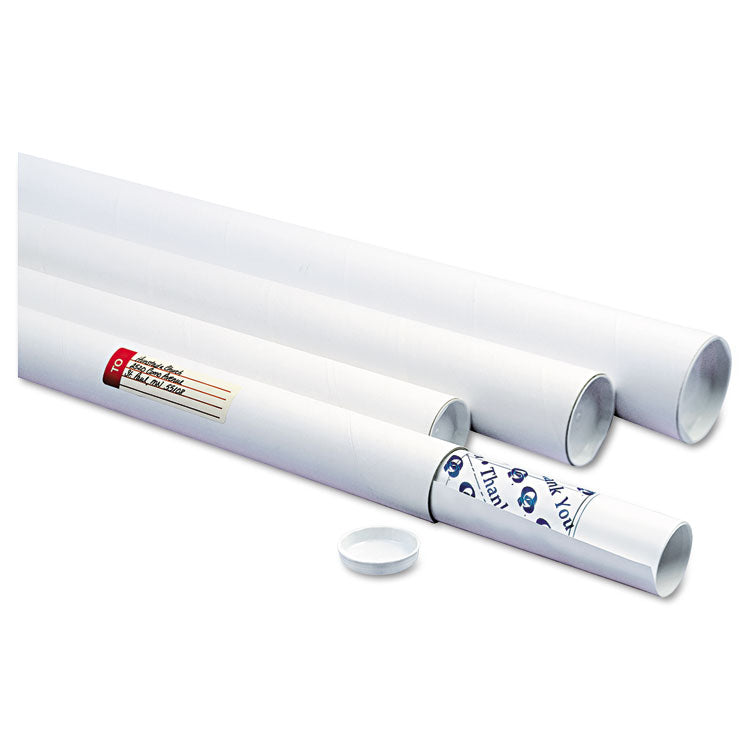 Quality Park - White Mailing Tubes, 36" Long, 3" Diameter, White, 25/Carton