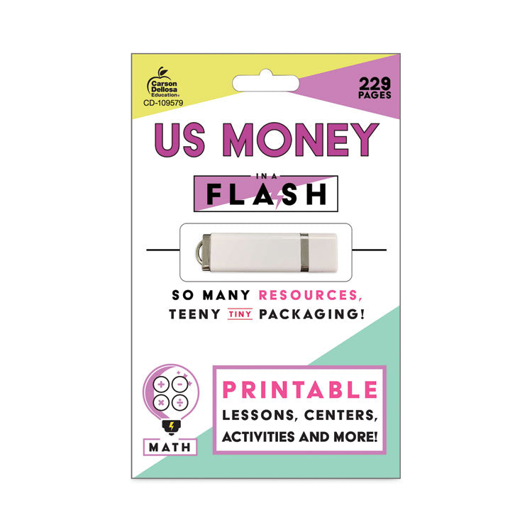 Carson-Dellosa Education - In a Flash USB, US Money, Ages 6-8, 229 Pages