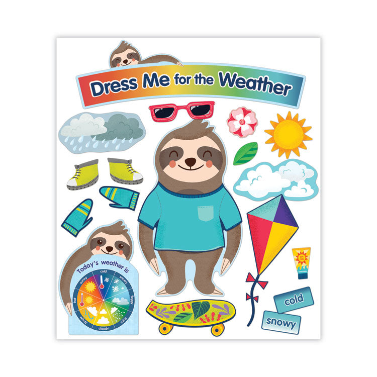 Carson-Dellosa Education - Curriculum Bulletin Board Set, Dress Me for the Weather, 54 Pieces