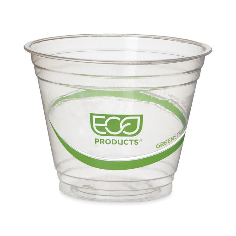 Eco-Products - GreenStripe Renewable and Compostable Cold Cups, 9 oz, Clear, 50/Pack, 20 Packs/Carton