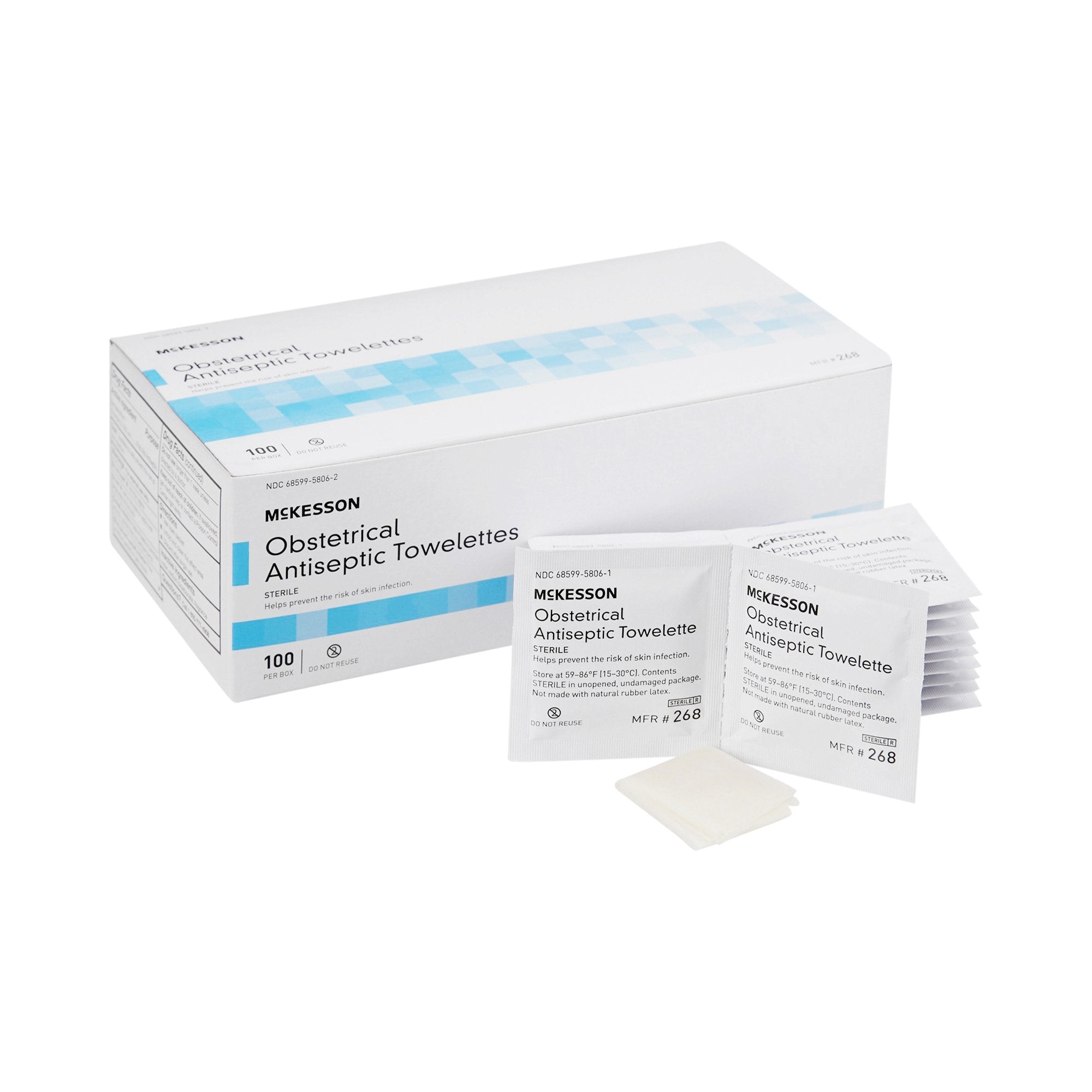 McKesson Brand - Obstetrical Cleansing Towelette McKesson Individual Packet Clean Scent 100 Count [1/BX]