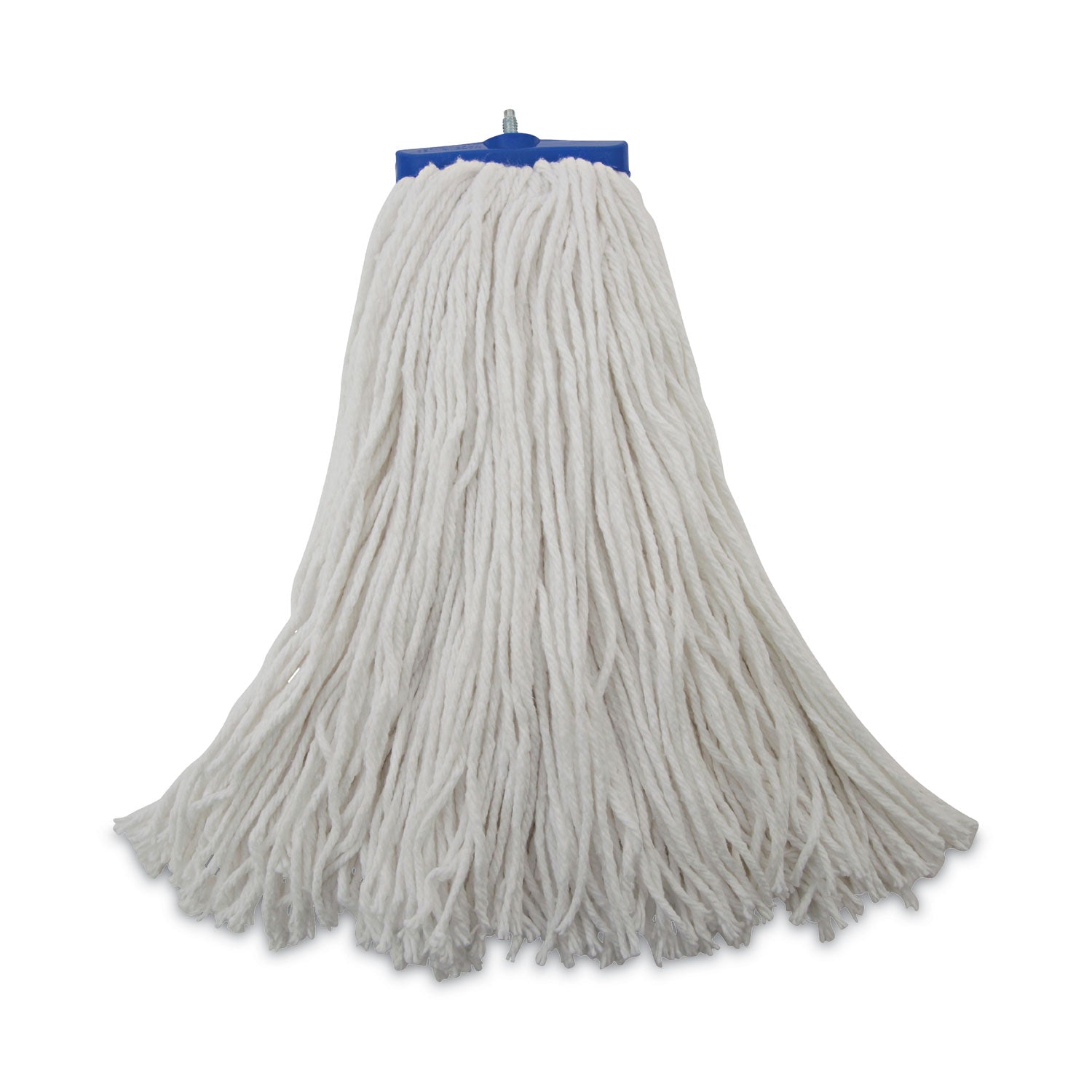 Mop Head, Economical Lie-Flat Head, Rayon Fiber, 20 oz, White, 12/Carton