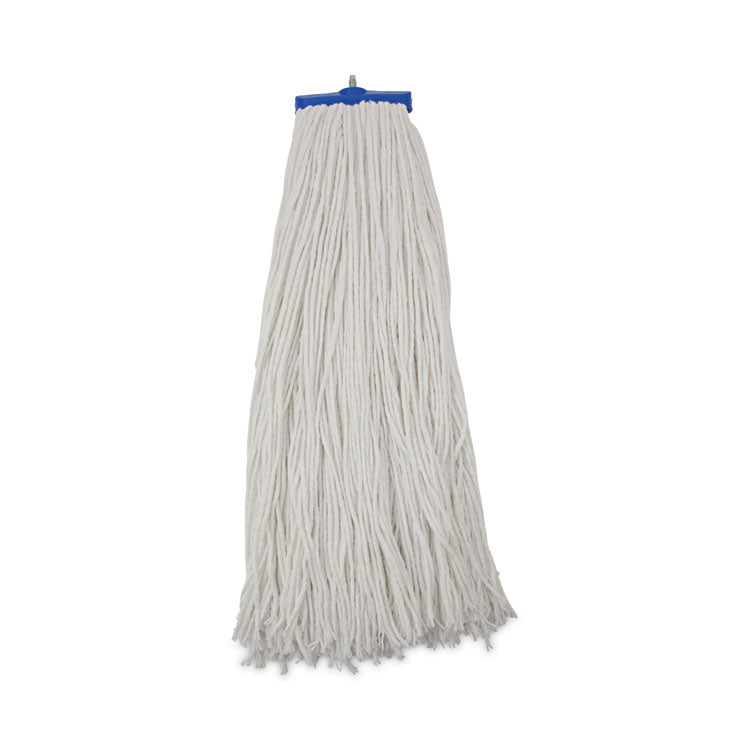 Boardwalk - Mop Head, Economical Lie-Flat Head, Rayon Fiber, 32-Oz., White, 12/Carton