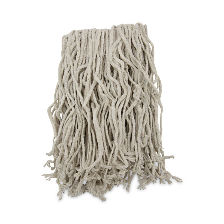 Boardwalk - Mop Head, Cotton, Cut-End, White, 4-Ply, #16 Band, 12/Carton