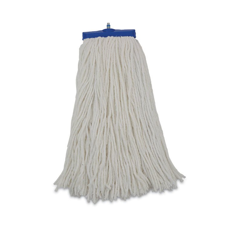 Boardwalk - Cut-End Lie-Flat Mop Head, Rayon, 16oz, White, 12/Carton