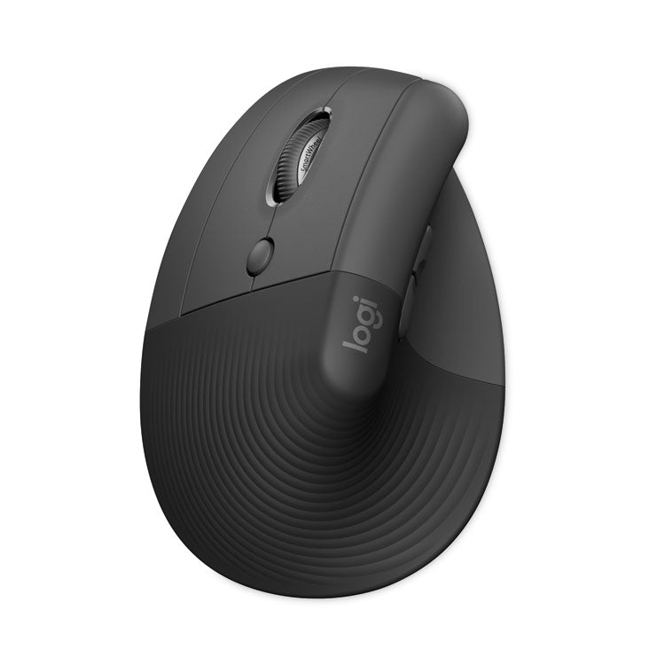 Logitech - Lift for Business Vertical Ergonomic Mouse, 2.4 GHz Frequency/32 ft Wireless Range, Right Hand Use, Graphite