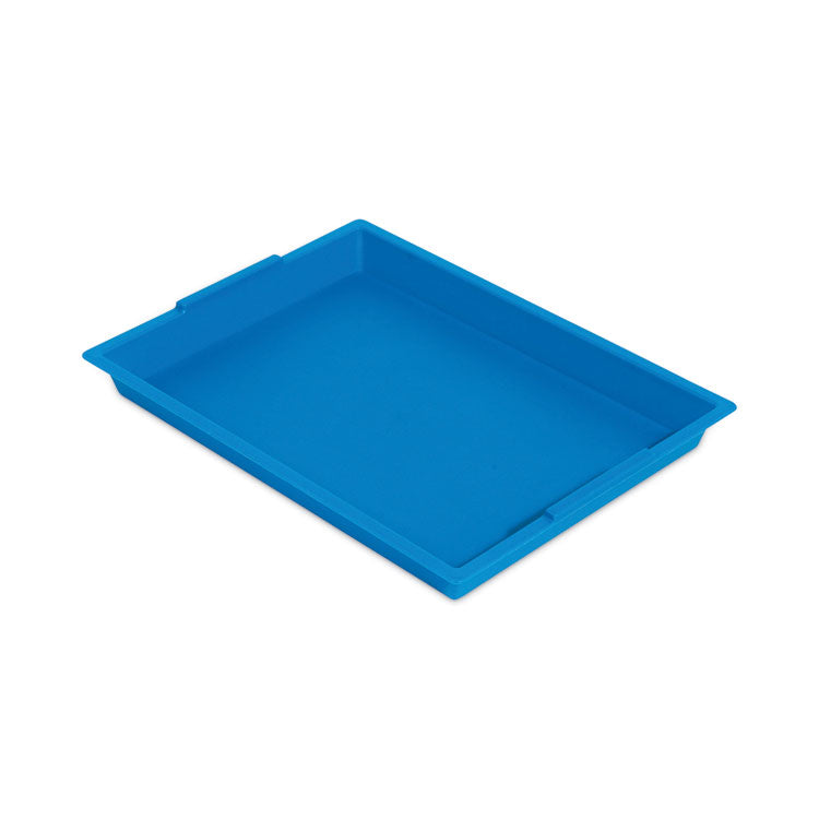 deflecto - Little Artist Antimicrobial Finger Paint Tray, 16 x 1.8 x 12, Blue