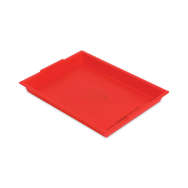 deflecto - Little Artist Antimicrobial Finger Paint Tray, 16 x 1.8 x 12, Red