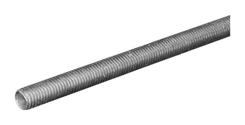 STEELWORKS - SteelWorks #8 in. D X 12 in. L Zinc-Plated Steel Threaded Rod - Case of 10