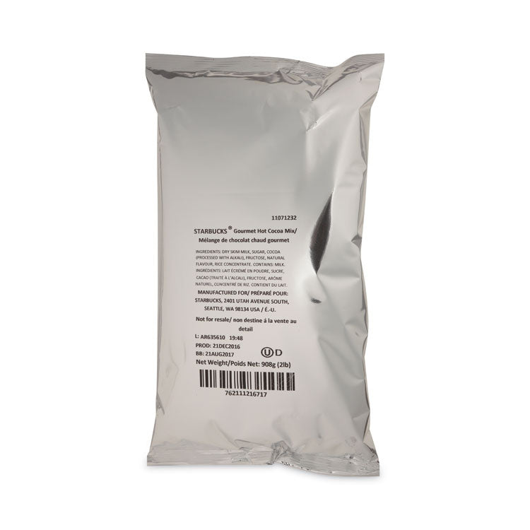 Starbucks - Gourmet Hot Cocoa Mix, 2 lb, Bag, 6/Carton