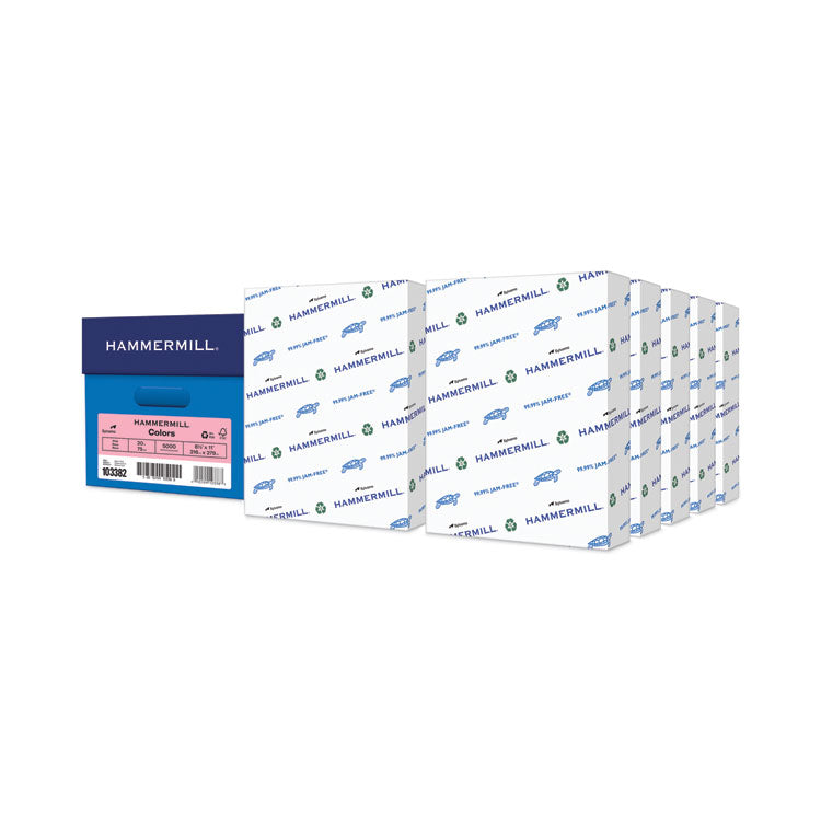 Hammermill - Colors Print Paper, 20 lb Bond Weight, 8.5 x 11, Pink, 500 Sheets/Ream, 10 Reams/Carton