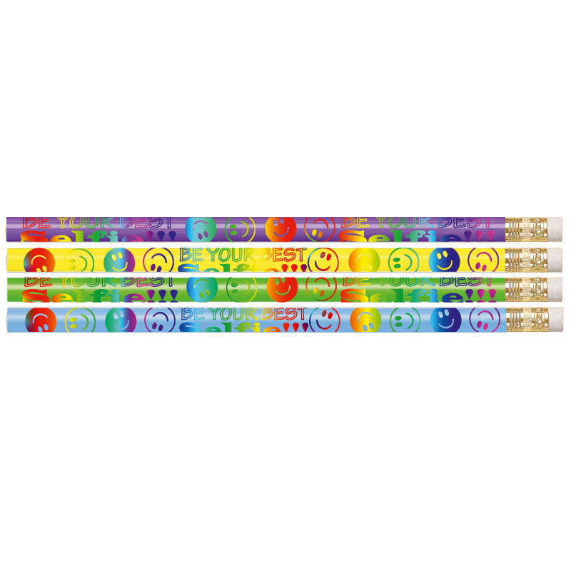 MUSGRAVE PENCIL COMPANY - Be Your Best Selfie Motivational Pencils, 12 Per Pack, 12 Packs
