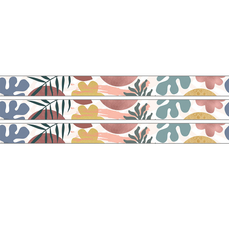 TEACHER CREATED RESOURCES - Wonderfully Wild Straight Rolled Border Trim, 50 Feet, 3 Rolls