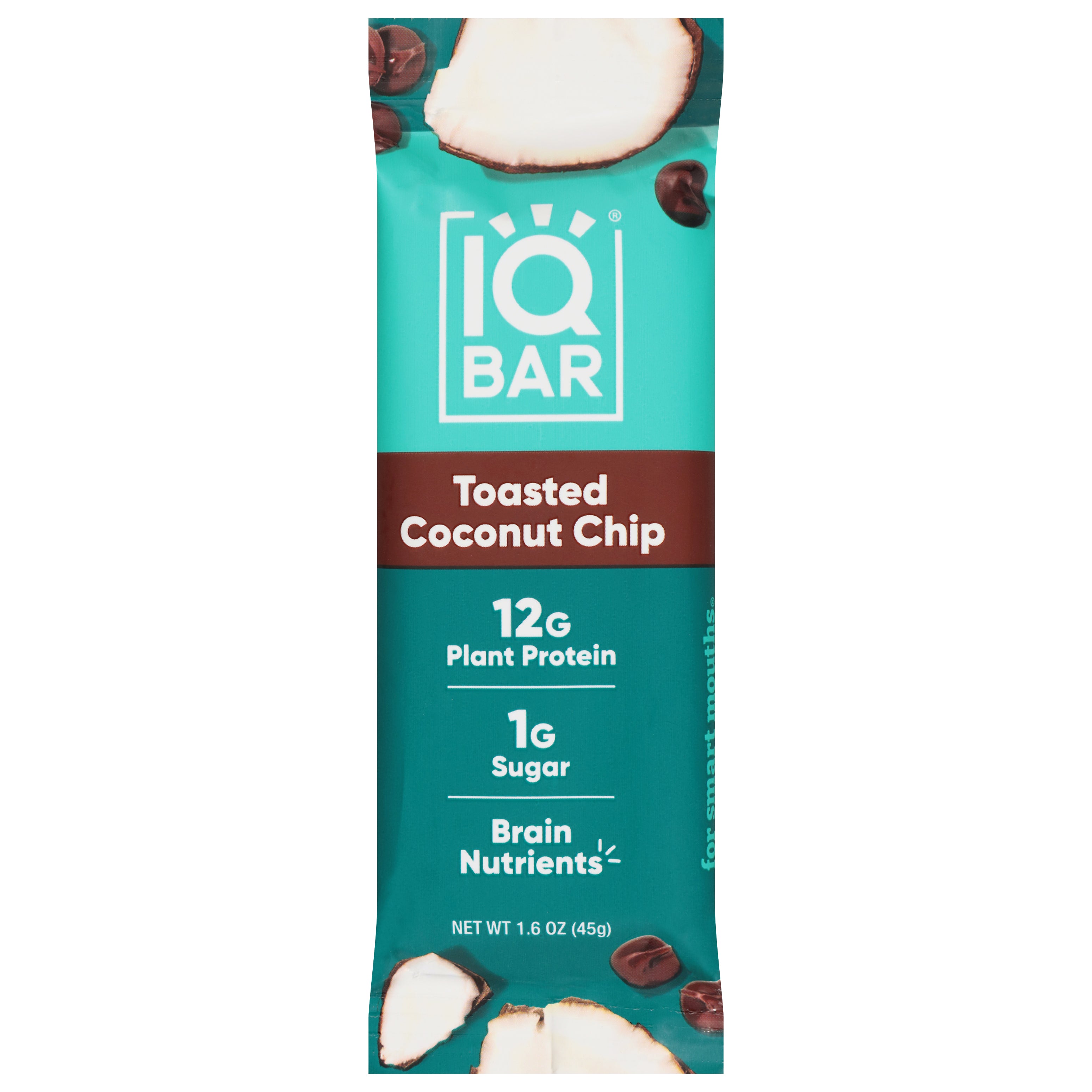IQBar Toasted Coconut Chip Protein Bar 1.6 oz - Case of 12