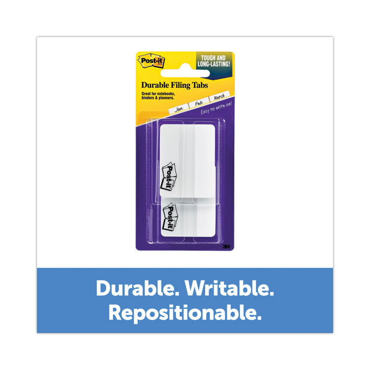 Post-it Tabs - Lined Tabs, 1/5-Cut, White, 2" Wide, 50/Pack