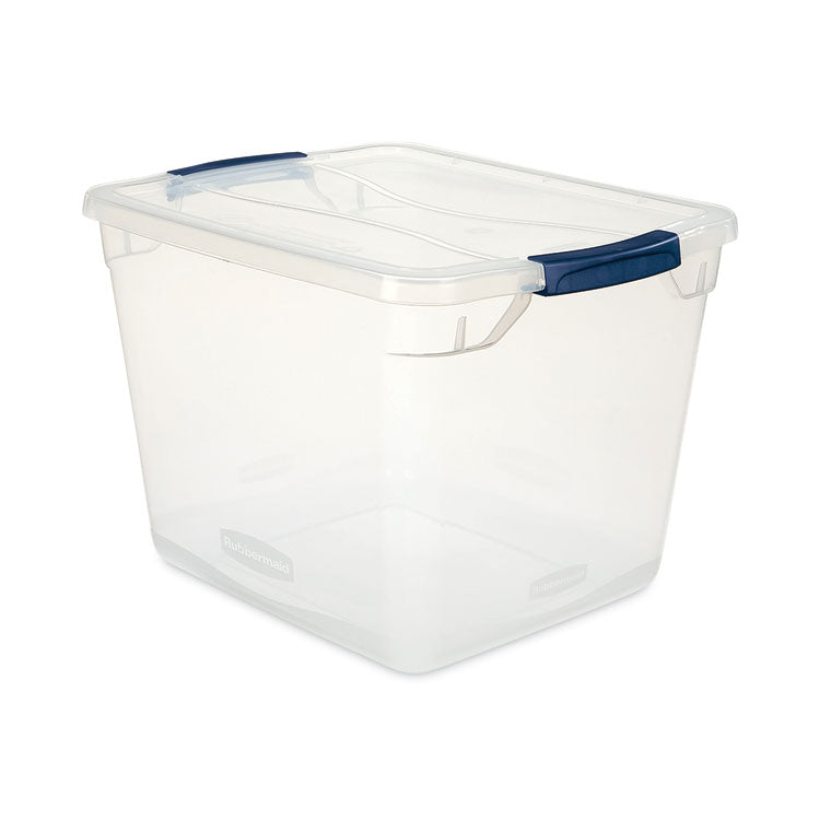 Rubbermaid - Clever Store Basic Latch-Lid Container, 30 qt, 13.37" x 18.75" x 10.5", Clear