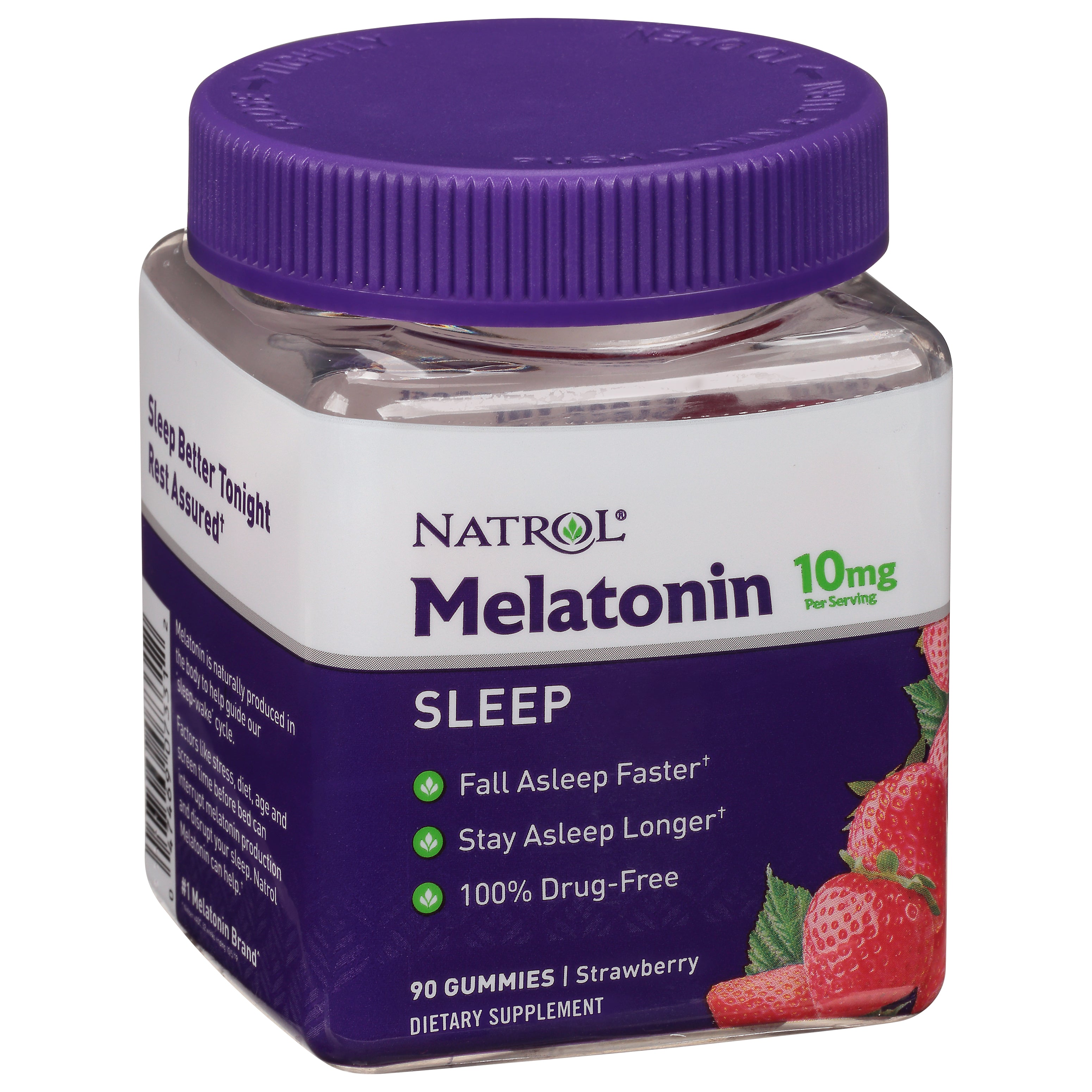 Natrol 10 mg Sleep Strawberry Melatonin 90 Gummies - Case of 1